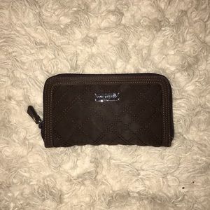 Brown Vera Bradley zip around wallet